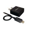 Digipower Wall Charger 2.4amp InstaSense 1 Port USB-A with Lightning MFI to USB-A Cable 5ft Black