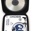 Koss Stereophones with Sportclip Portable Amplifier with Built-In Equalizer 3.5mm with Carry Case Retractable Cord