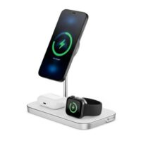 Alogic Qi Charging Matrix 3-in-1 Fast Charging 15Q USB-C Phone / Air Pods / Apple Watch Charger MagSafe - White