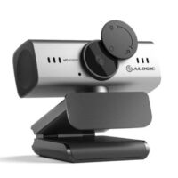 Alogic Webcam Iris Compatible 1080p with AI Powered Autofocus Noise Cancelling Microphones Privacy Cover USB-A or USB-C Connection