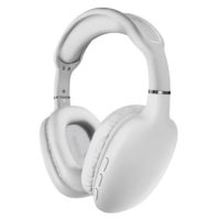 HyperGear Headphones Bluetooth Vibe Over The Ear - Noise Isolating Built in Mic & Call Controls Ultra Lightweight 10Hr Play Time Quick Charge Aux In Port - White