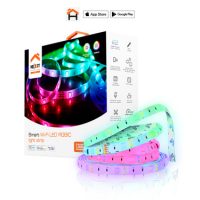 Nexxt Smart Home Wifi LED RGBIC Strip Lights 16 Million Colours Dimmable 16.4ft  Smart Controller & Power Adapter Voice Control Amazon Alexa Google Assistant