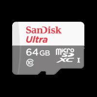 SanDisk Ultra MicroSD Memory Card 64GB Class 10 with SD Adapter microSDHC/microSDXC UHS-I card