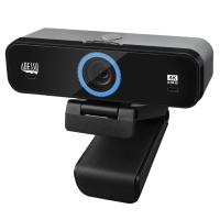 Adesso Webcam 4K Ultra HD CyberTrack K4 8.0MP Dual Mics with Noise Cancelling Pan/Tilt Tripod Mountable PC/Mac - Black