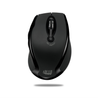 Adesso Mouse Wireless Ergonomic M20B 6 Button up to 1600dpi PC/Mac - Black