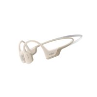 Shokz OpenRun Pro Mini Beige Bluetooth Headset Noise Cancelling Mic Premium Bone Conduction - Enhanced Bass - Water Resistant IP55