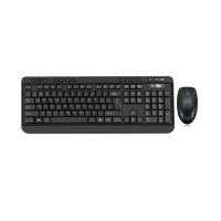 Adesso Keyboard & Mouse Combo Wireless WKB-1320CB-FR Antimicrobial Multimedia 1200DPI PC/Mac - French Canadian - Black