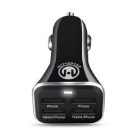 HyperGear Car Charger 4 Port USB-A 6.8 Amp Rapid Charge - Black