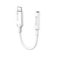 Alogic Adapter Audio USB-C Male to 3.5mm Female 4in Elements Pro - White