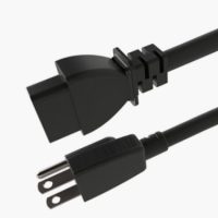 Xtech Laptop Power Cord NEMA 3 Prong to 3 Slot Female 110-250V 6ft - Black