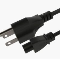 Xtech Laptop Power Cord NEMA 3 Prong to 3 Slot Female 110-250V 6ft - Black