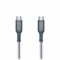 Ventev Charge & Sync USB-C to USB-C Cable 6ft Braided High Speed 2X Copper Fast Charge Reinforced Connector - Box - Gray