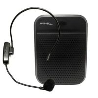 HamiltonBuhl Voice Amplifier Speaker Mini 10W with Wireless Microphone Includes Carry Strap & Waistband Hook - Black