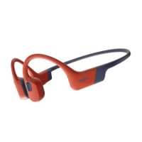 Shokz OpenSwim Pro Red Bluetooth Headset & MP3 Dual Modes Bone Conduction IP68 Waterproof Dual Noise Reduction 9Hrs Battery Life Swimming Earplugs Included