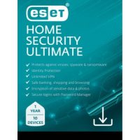 Eset USA ACTIVATION ONLY Home Security Ultimate 10-Device 1-Year ESD (DOWNLOAD CODE) PC/Mac/Android/iOS