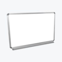 Luxor Wall Mounted Magnetic Whiteboard 96in Long x 40in High Dry Erase Aluminum Frame & Tray - White