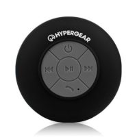 HyperGear Speaker Bluetooth H2O 3W Portable Water Resistant Suction Cup Design Rubberized Housing - Black