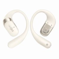 Shokz OpenFit 2 Beige Bluetooth Headset Noise Cancelling Mic Around Ear Air Conduction - OpenBass - Water Resistant IP55 - 48Hr Battery Life