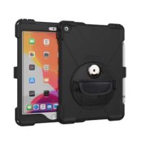 Joy Factory iPad 10.2 (7th-9th Gen) 2021/2020/2019 aXtion Bold MP Water Resistant Rugged Shockproof Case Rotating Handstrap & Kickstand - Black