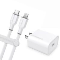 HyperGear Wall Charger 1 Port USB-C 20W PD & USB-C to Lightning MFI Cable 3ft - White