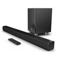 Majority Bluetooth Sound Bar with Subwoofer 150W K2 2.1 Channel HD Sound with Remote - Black